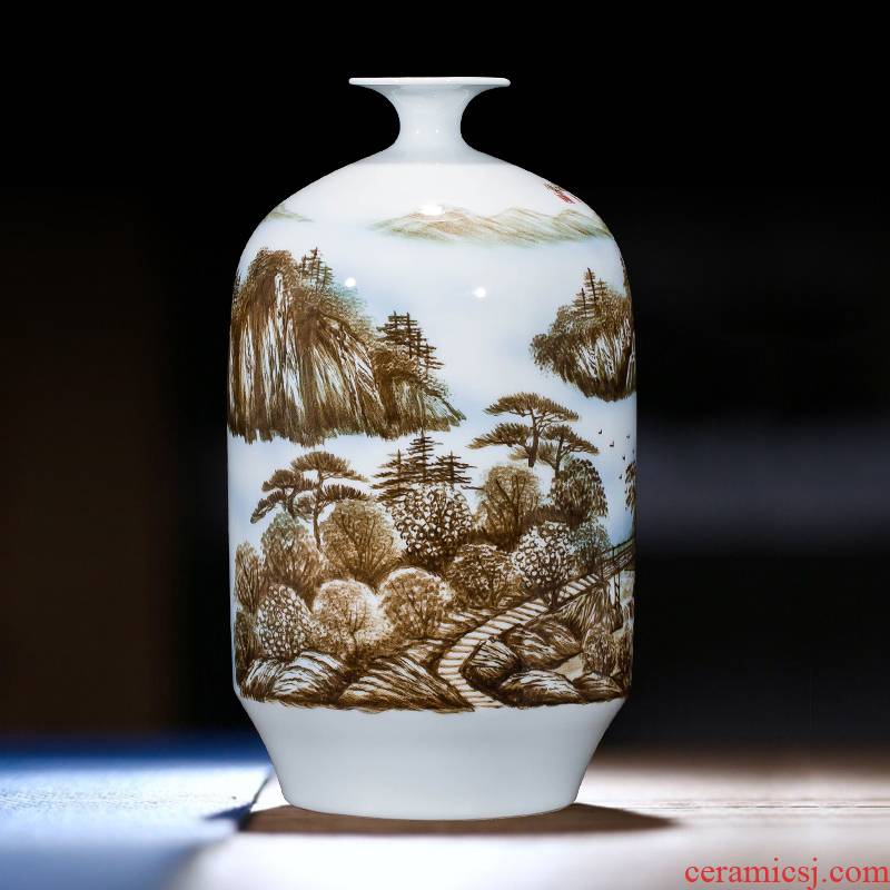 Jingdezhen ceramics hand - made vases, flower arrangement wine porch home decoration sitting room TV ark, furnishing articles