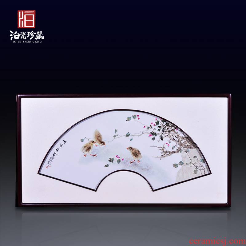 Jingdezhen ceramics hand - made spring new porch porcelain plate painting the living room decorations hanging painter in furnishing articles
