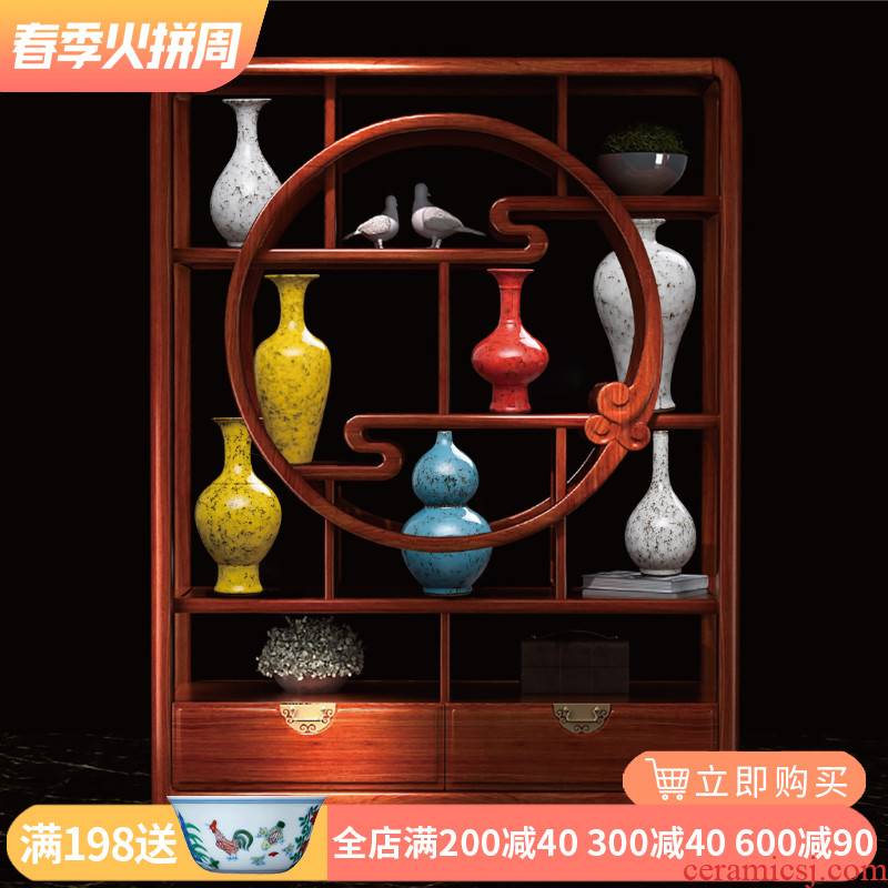 Jingdezhen ceramic vase furnishing articles sitting room variable RuJin glaze antique porcelain, Chinese ancient frame decoration decoration