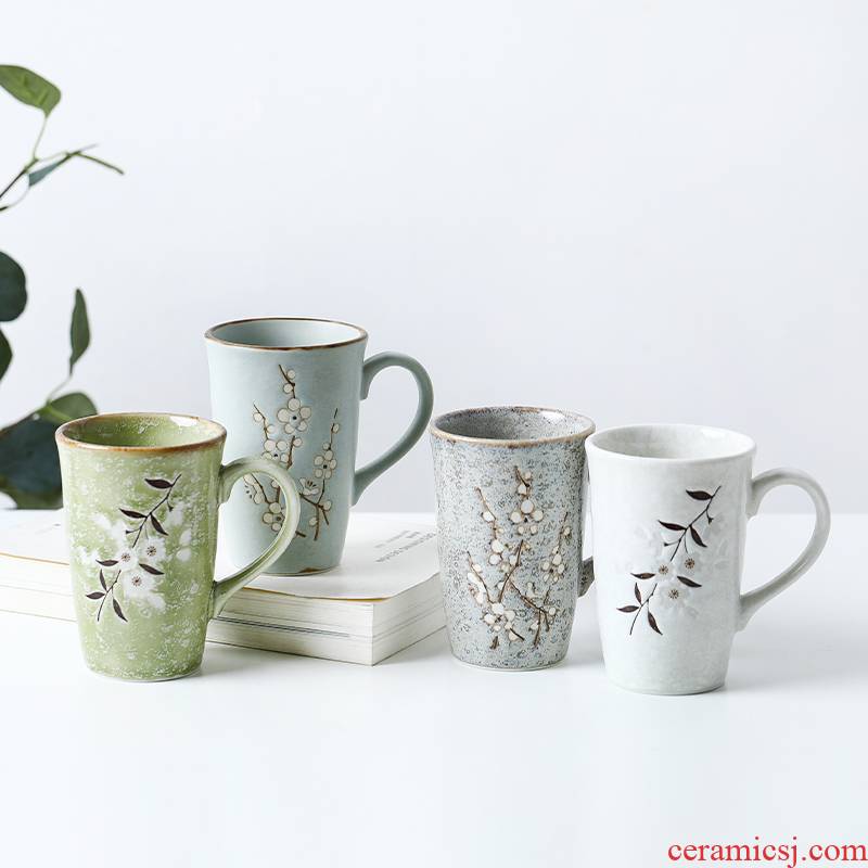The fawn field'm ceramic cups imported from Japan Japanese cherry blossom put mark cup water in a pure and fresh and ceramic cup handle cup