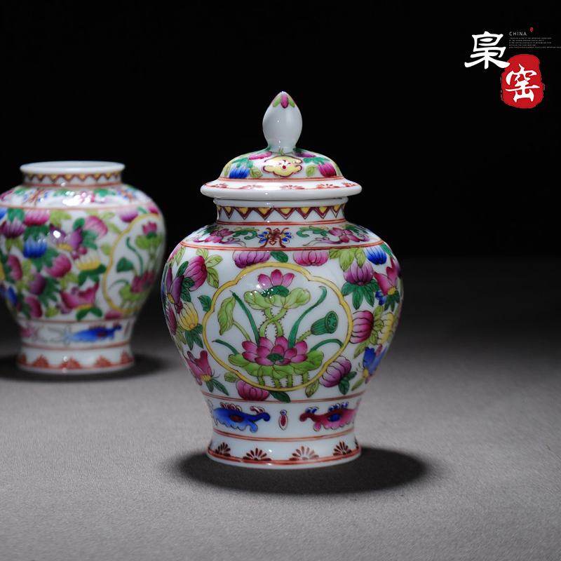 The Owl up jingdezhen colored enamel antique tea set general hand - made as cans small ceramic tea pot classical design