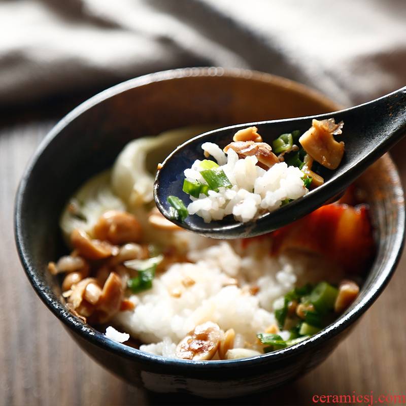 Tao soft household Japanese small spoon, spoon, spoon, spoon, ltd. rice porridge spoon restaurant dessert spoon, run out of ceramics