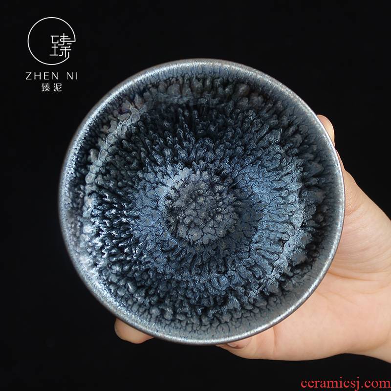 Built by mud light masters cup variable oil droplets moonlight light large hat cup bowl ceramic kung fu tea cup