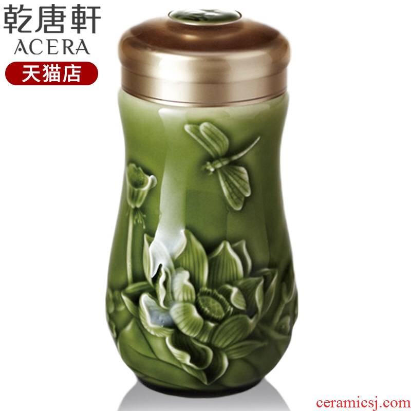 Little dragonfly summer lotus had done Tang Xuan stoneware keller CPU use 380 ml creative ceramic portable tea cups of children