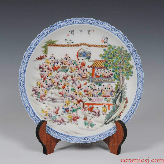 Jingdezhen famous masterpieces ceramic hand - made pastel the ancient philosophers picture porcelain antique porcelain send leadership furnishing articles in the living room