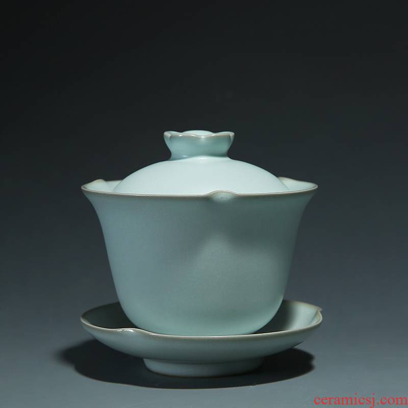Your up tureen tea bowl large kung fu tea set on Your porcelain ceramic bowl three begin to grasp pot of tea bowl