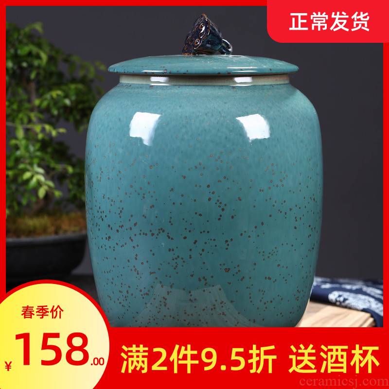Jingdezhen ceramic tea pot large household seal pot of tea cake tea POTS detong pu - erh tea and tea urn storage