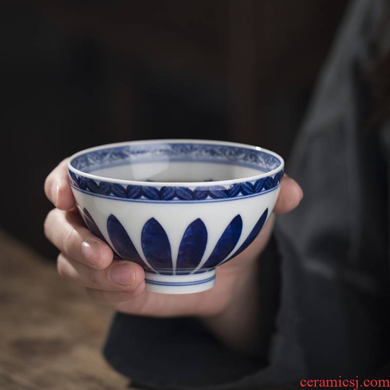 Clock home up porcelain maintain sample tea cup of jingdezhen ceramics kung fu tea masters cup personal single cup perfectly playable cup