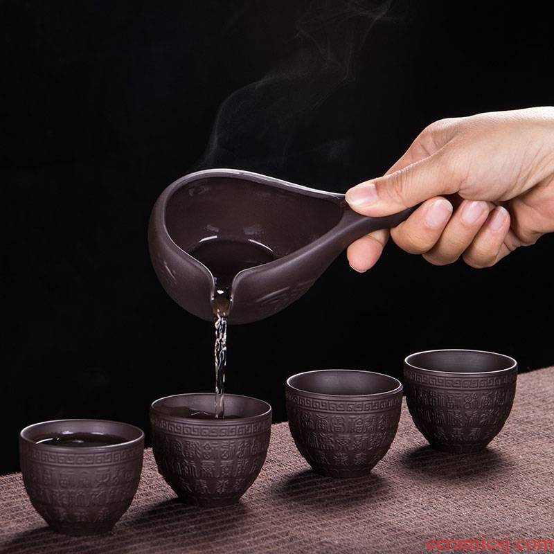 The creator semi automatic tea set ceramic lazy creative household contracted kung fu tea pot blunt tea