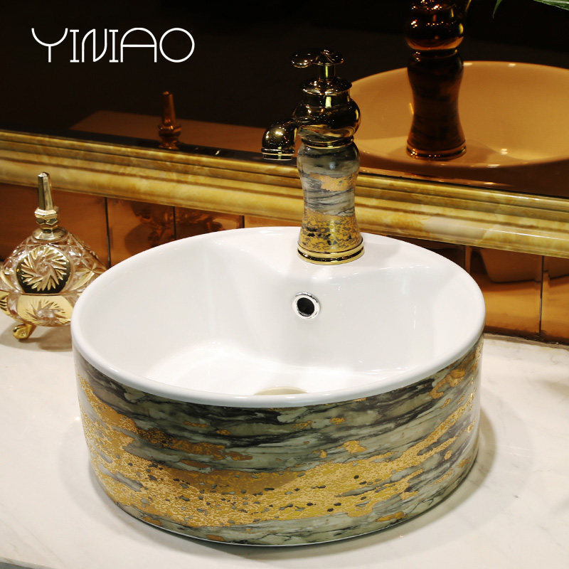 M letters birds Nordic stage basin sink the lavatory ceramic art basin contracted household toilet wash basin