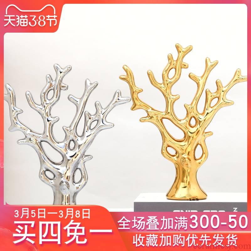 Creative household act the role ofing is tasted ceramic handicraft small ornament adornment bedroom TV ark, wine sitting room adornment is placed