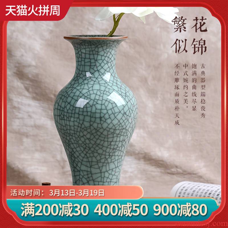 Archaize of jingdezhen ceramics up flower vase classic Chinese style household adornment of the sitting room porch furnishing articles