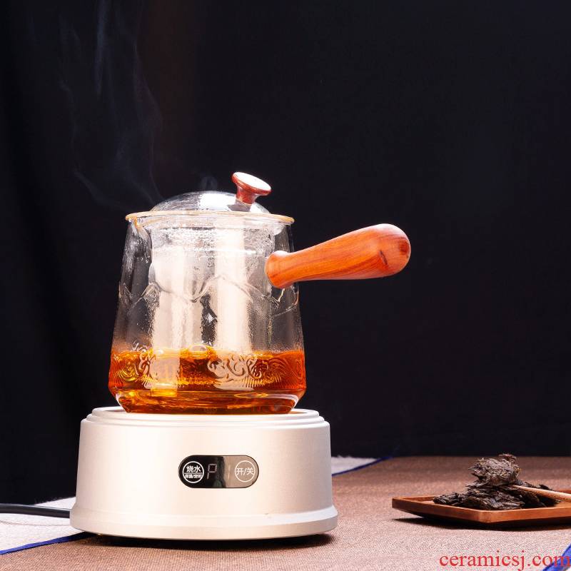 XUANYU/hin reputation ceramic side boil glass tea kettle single teapot fully automatic electric ceramic tea steamer