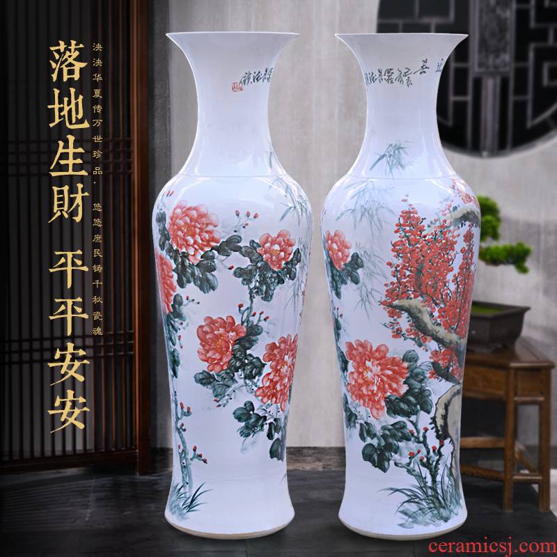Jingdezhen ceramic hand - made Chinese style of large vase furnishing articles sitting room adornment to heavy large hotel