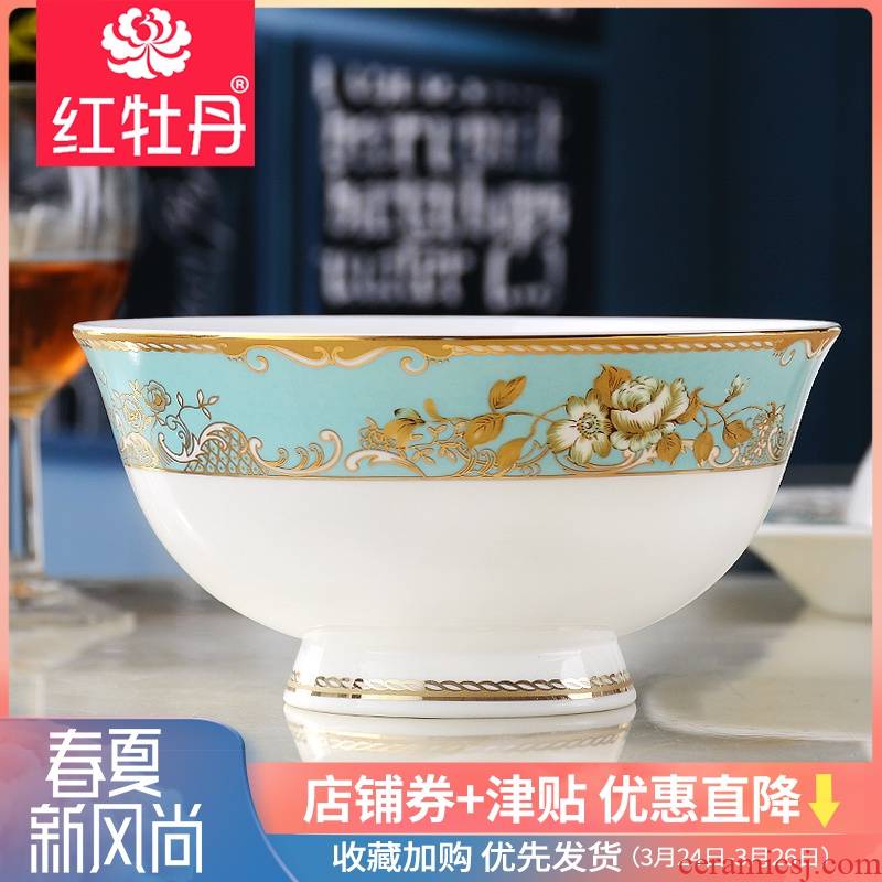 Tangshan ipads porcelain tableware of household ceramic bowl up phnom penh best rainbow such as bowl, soup bowl set 6 inches tall foot three suits for
