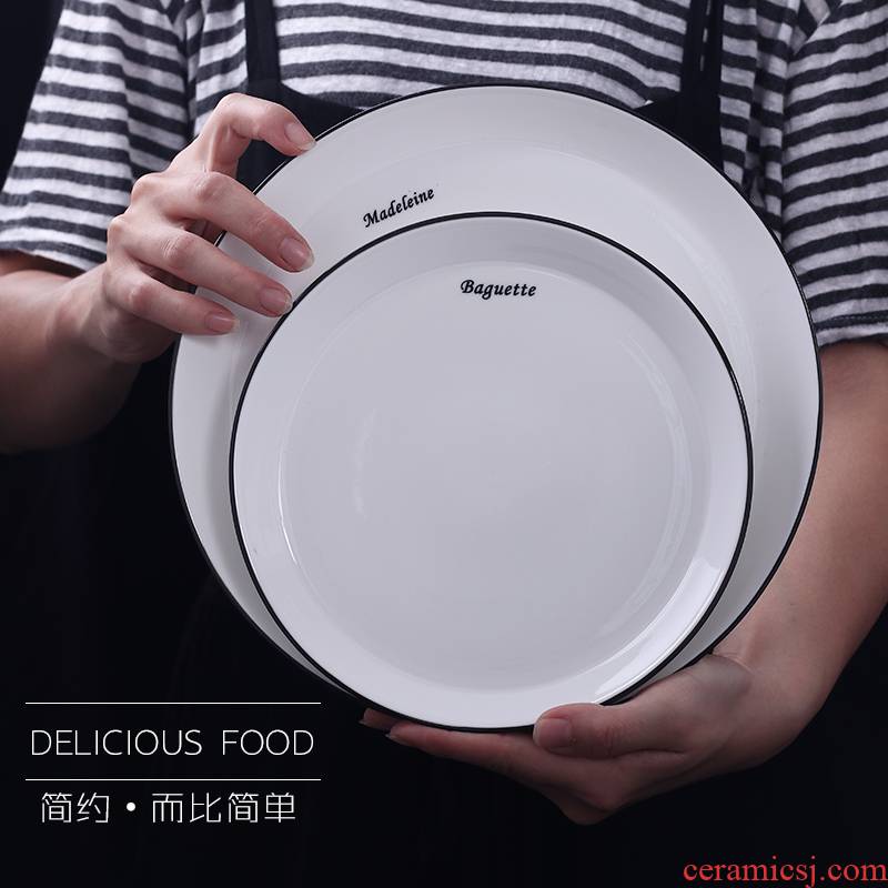 Nordic bowl chopsticks sets of household contracted ins ceramic dish bowl dish dish creative combination of Europe type style to use of tableware