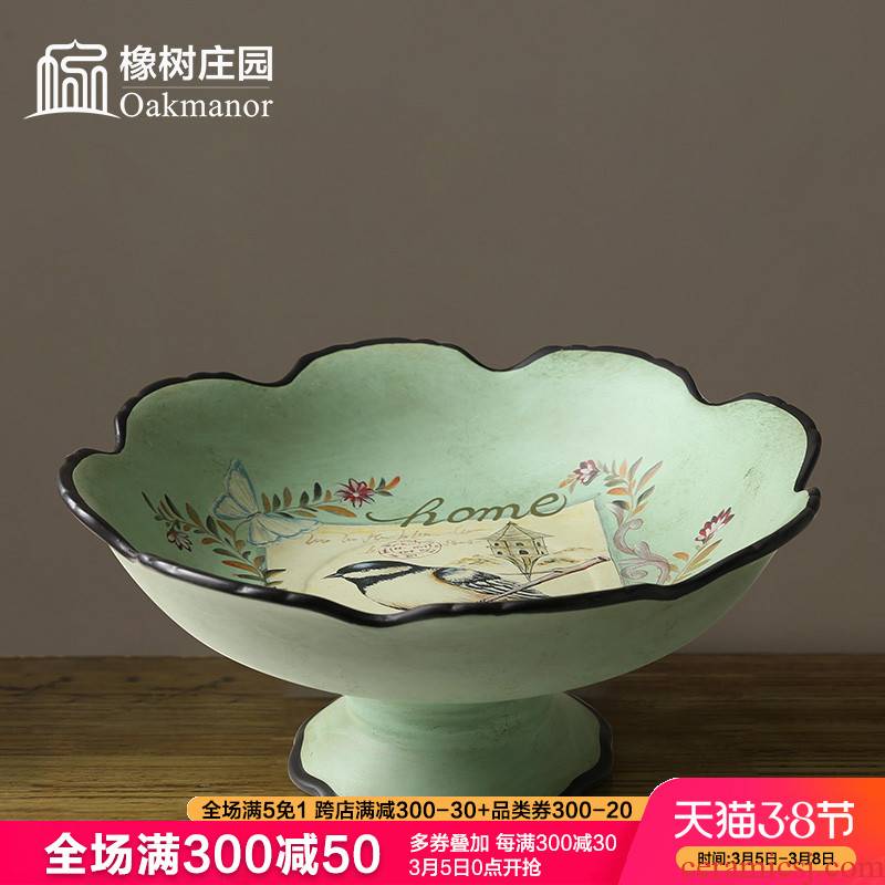 Sitting room fruit bowl furnishing articles artical ceramic household creative tea table plate decoration receives dry fruit bowl bowl
