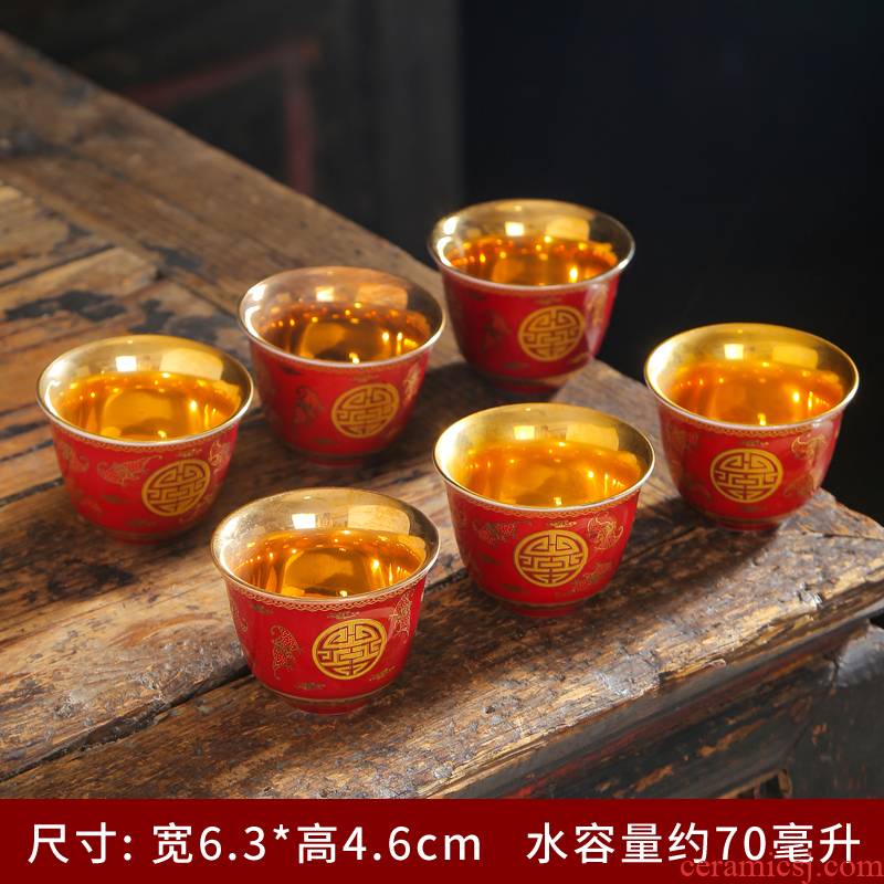 Kung fu tea cups jingdezhen masters cup sample tea cup single tea cup, single little teacups hand - made ji blue porcelain tea set