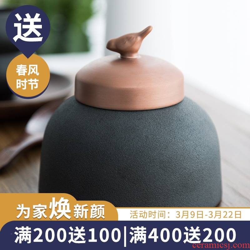 Namely the content palace restoring ancient ways caddy fixings creative ceramic ink stone household pu - erh tea caddy fixings general storage tanks