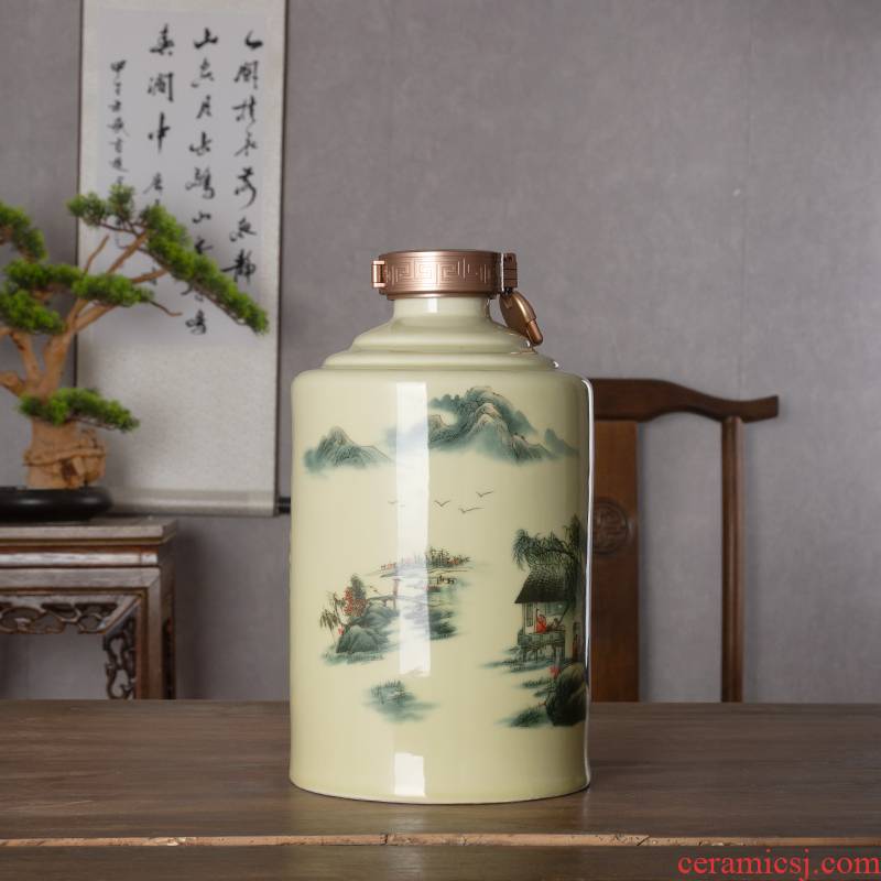 An empty bottle jingdezhen household ceramics 1 catty 5 jins of 10 jins as cans creative retro seal hoard liquor bottles