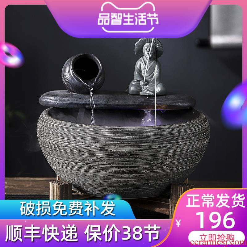 Jingdezhen ceramic water furnishing articles home sitting room lucky feng shui and restoring ancient ways round the goldfish bowl fish bowl squire fishing