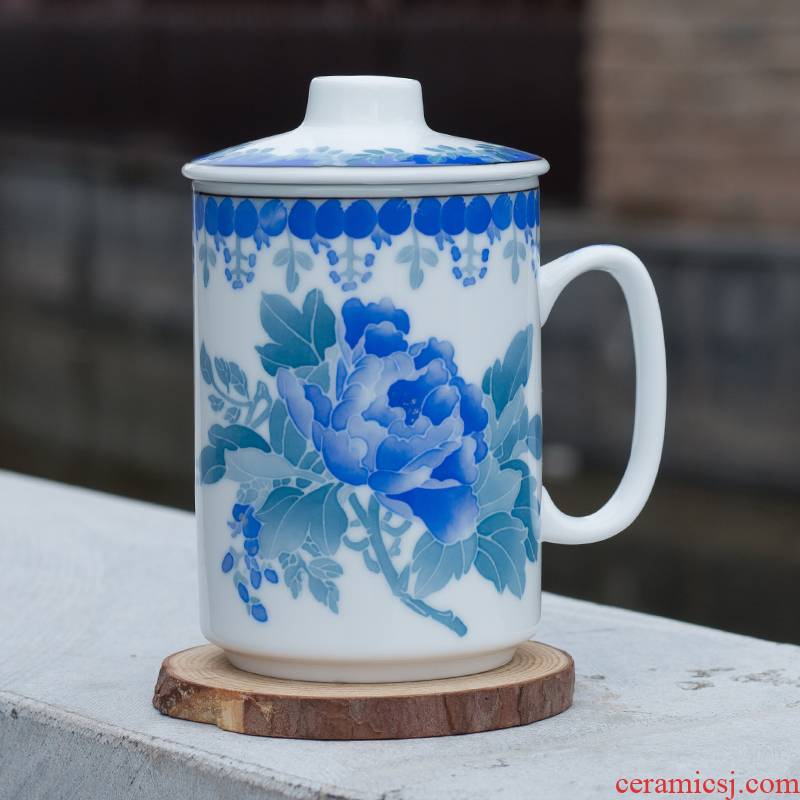 Under the liling glaze colorful hand - made ceramic tea cup with lid ceramic cup single box set hand - made porcelain tea