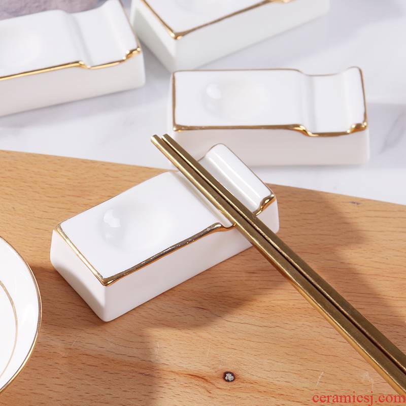 JingTianGe see colour up phnom penh hotel with creative manual ceramic chopsticks chopsticks chopsticks frame supporting pillow spoon and Chinese style household