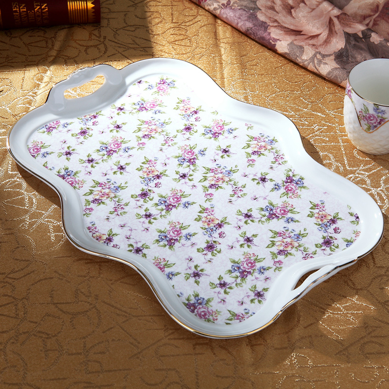 English afternoon tea tea tray was European tea set ceramic saucer tray with ground coffee set foot to their plate