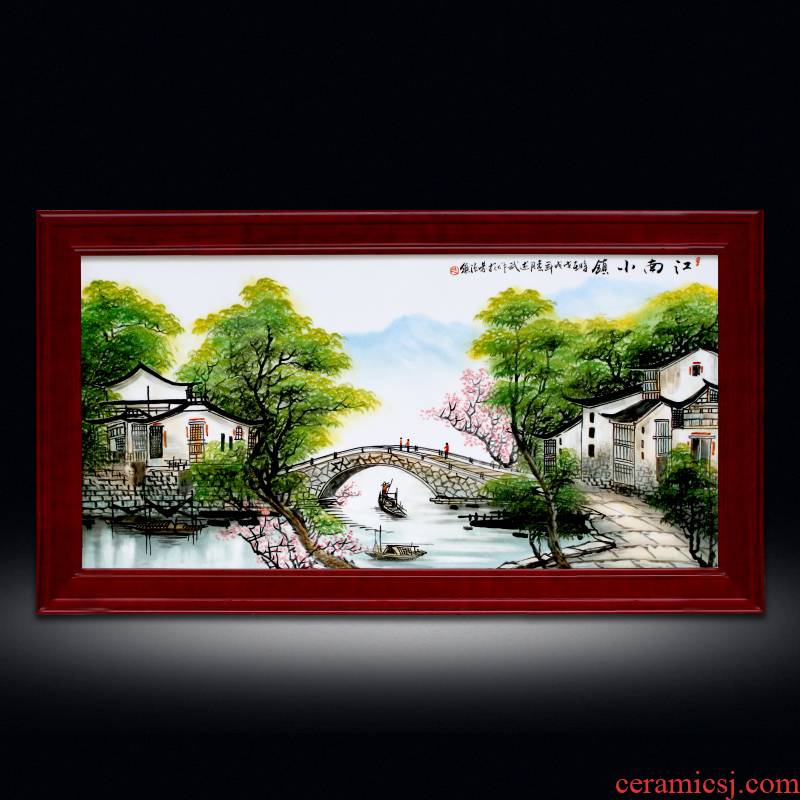 Jingdezhen porcelain plate Chinese style living room lucky usual and hang a picture hand - made famille rose porcelain hanging screen porch corridor murals