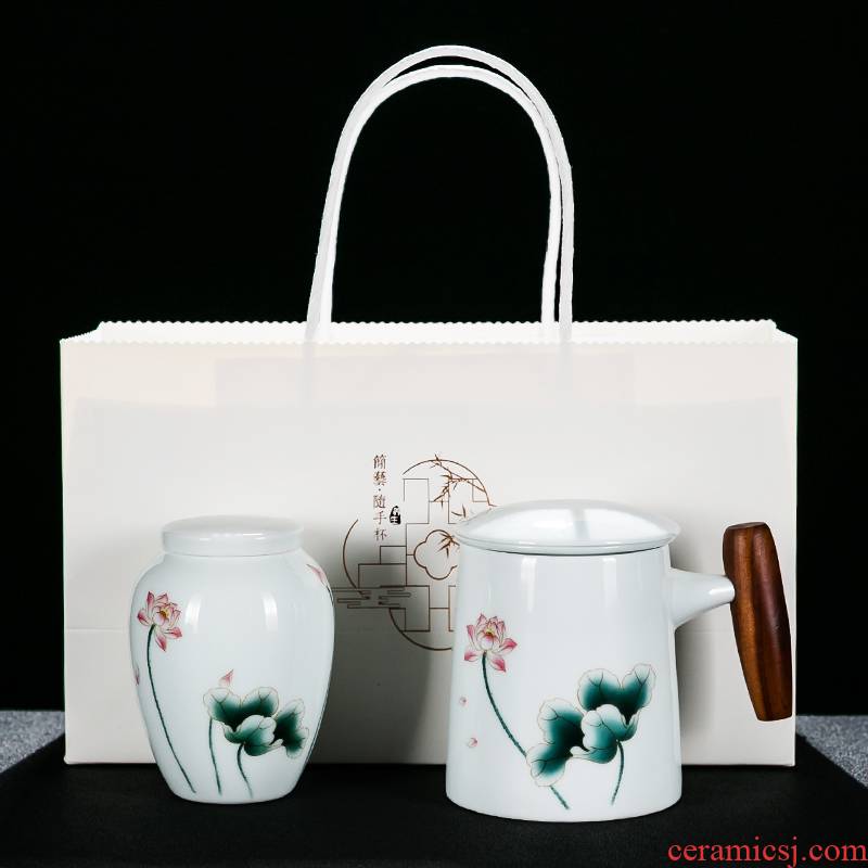 NiuRen white porcelain with cover ideas filter type tea caddy fixings office of a complete set of tea cups gift boxes