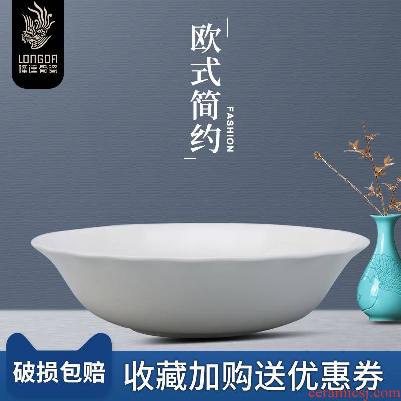 Ronda about ipads porcelain tableware Slavic 6 inch bowl bowl ceramic white contracted white household utensils soup bowl