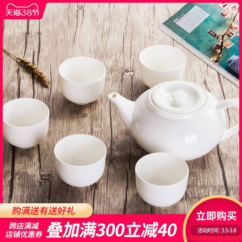 Make tea is rhyme of jingdezhen ceramic teapot large household hotel tea sets cool water pure white ipads porcelain teapot