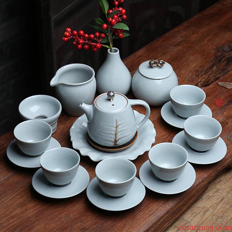 Ebony handle open the slice your up ceramic bearing with pot can keep your porcelain tea set tea cups