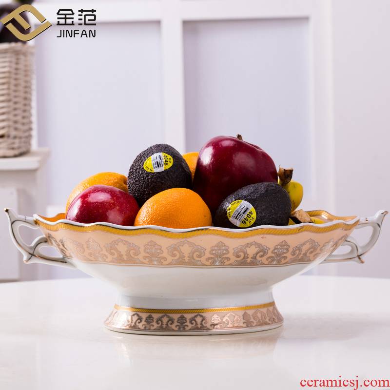 Fruit bowl sitting room tea table ceramic household ins Nordic fashion ideas dried Fruit snacks candy a large bowl