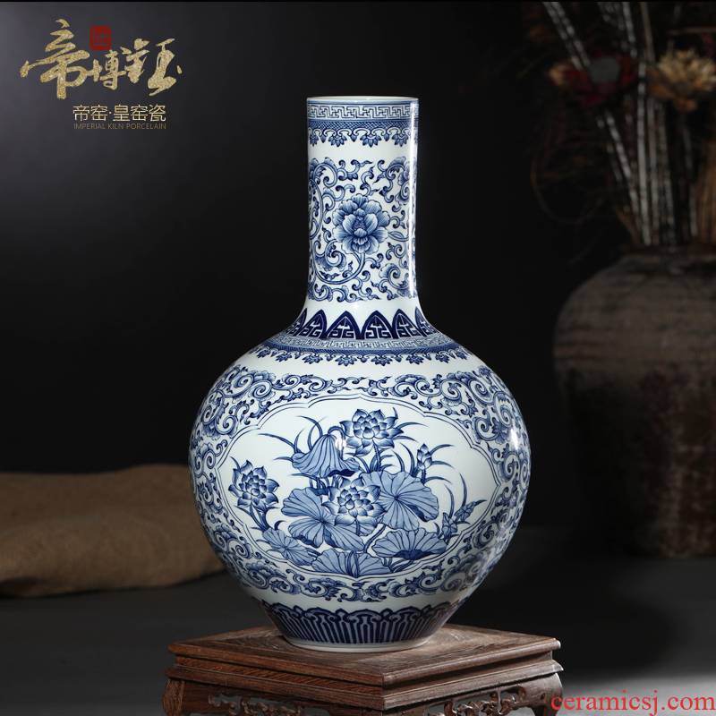 Antique hand - made porcelain of jingdezhen ceramics home furnishing articles sitting room window lotus tree decorations arts and crafts