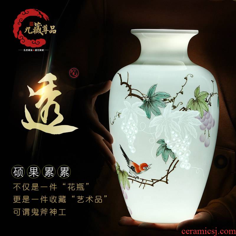 The Master of jingdezhen ceramics hand - made fruits powder enamel vase I sitting room flower arranging, handicraft furnishing articles