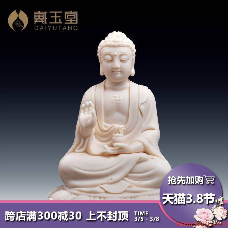 Yutang dai ceramic amitabha automotive decorative furnishing articles with Buddha worship jade red porcelain 5 "Buddha small figure of Buddha