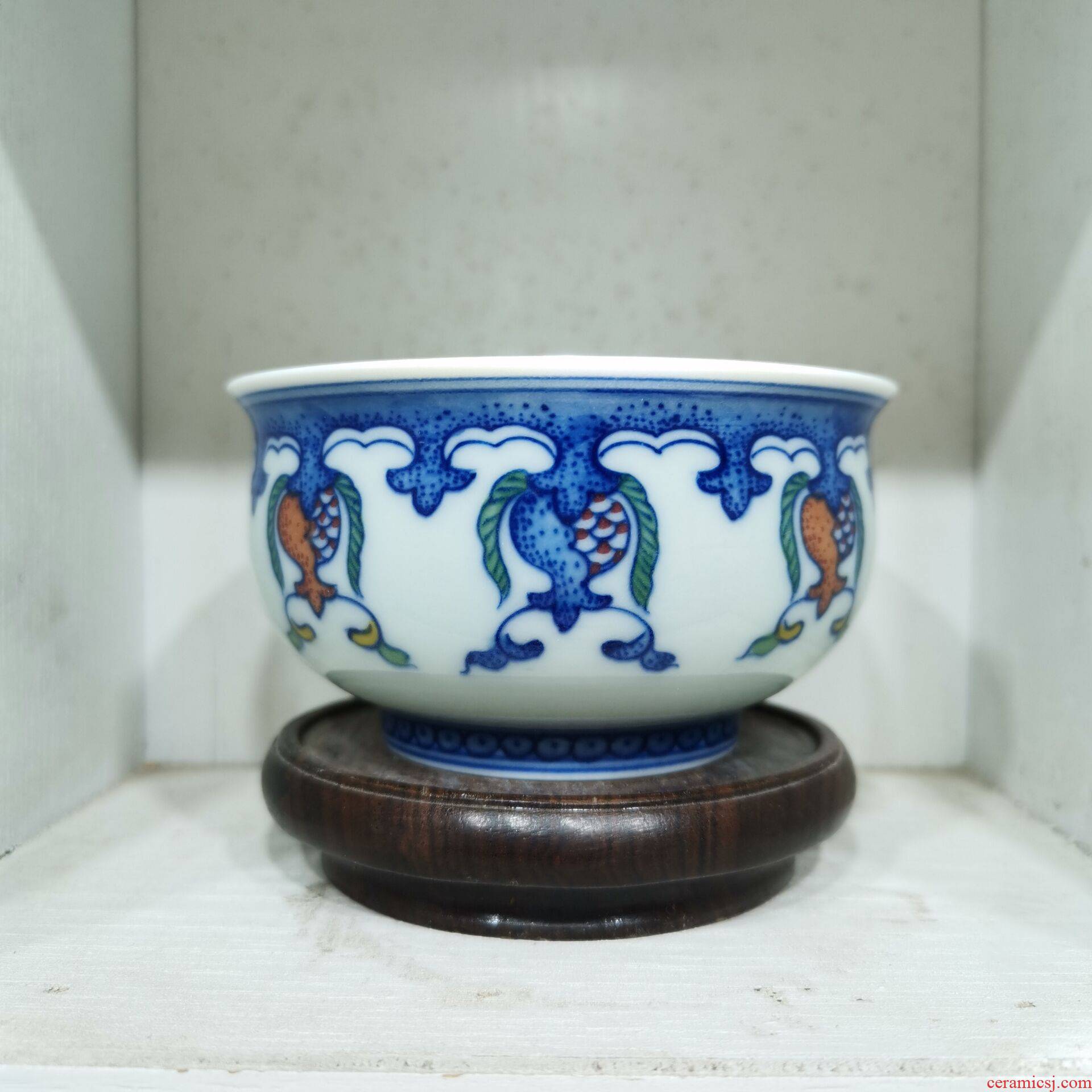 Jingdezhen porcelain cup manual hand - made single master CPU high - grade sample tea cup bergamot 05