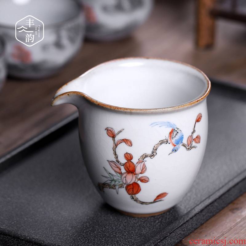 Large your up just a cup of tea sea hand - made of ceramic tea is pure manual jingdezhen kung fu tea set separate pieces can raise