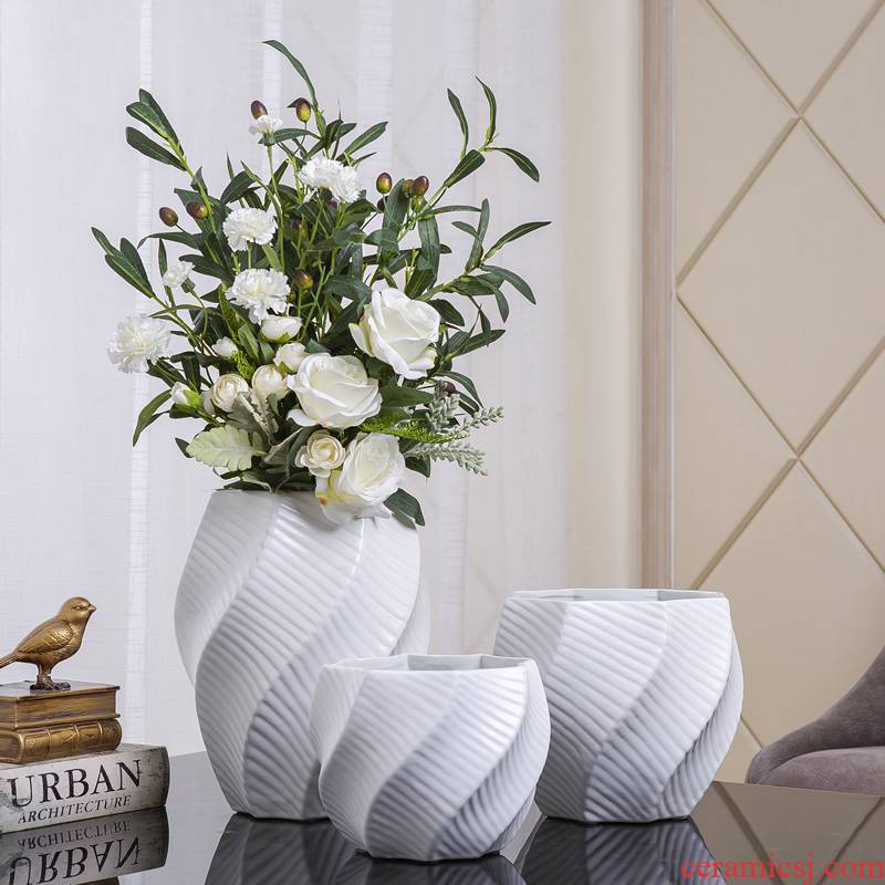 Ins Nordic ceramic vase furnishing articles table dry flower arranging flowers sitting room designer example room decoration soft decoration