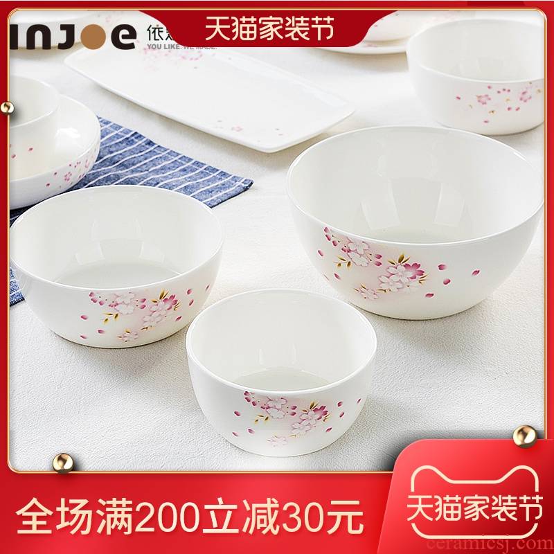 Tangshan ipads bowls disc home eat rice bowl ipads porcelain rainbow such as bowl glair Japanese small bowl of rice bowl chopsticks tableware