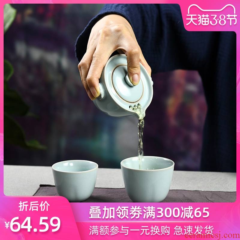 Your up is suing travel tea set a pot of 2 cups with portable receive package ceramic kung fu tea tea