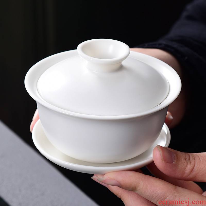 A good laugh three to bowl of household ceramics up with inferior smooth white tureen kung fu tea tea bowl of tea bowl with zero