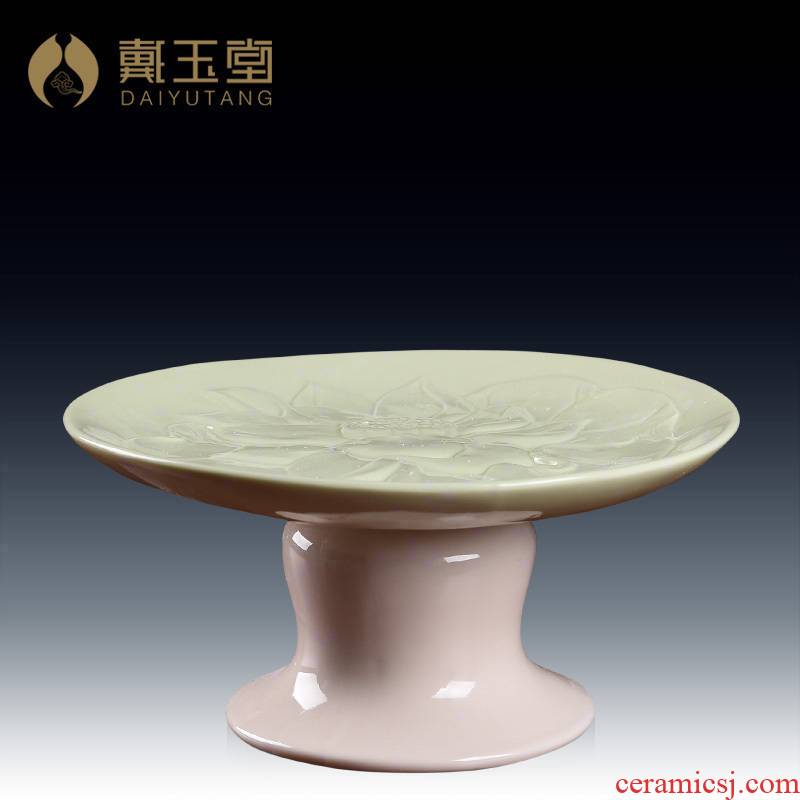 Yutang dai household ceramics with Buddhism for Buddha Buddha before Buddha worship supplies fruit bowl for disk/D34-001
