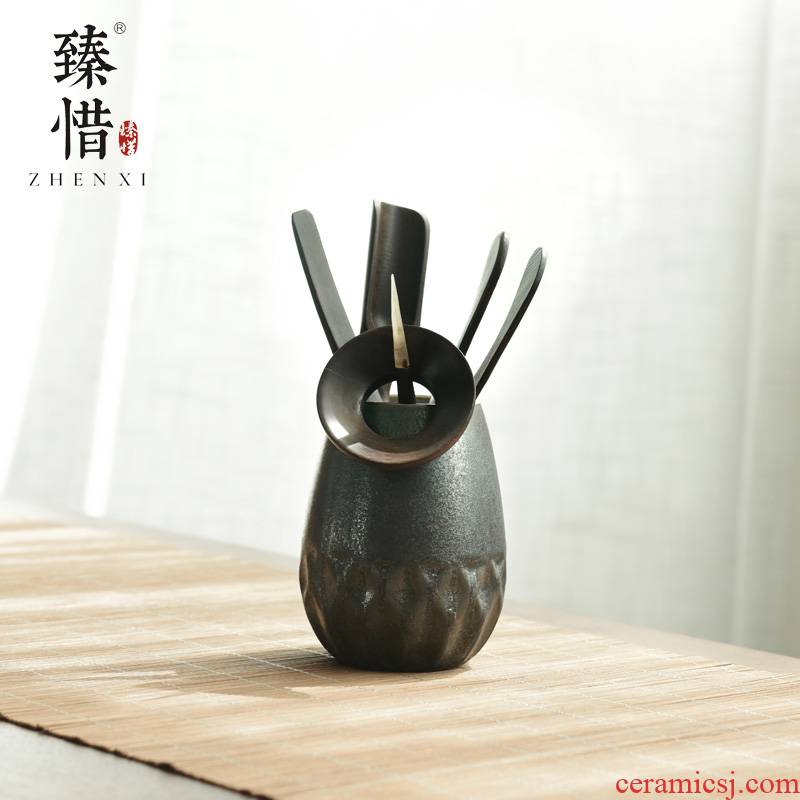 Become precious little ceramic ebony bamboo kung fu tea tea six gentleman 's suit modern contracted household accessories