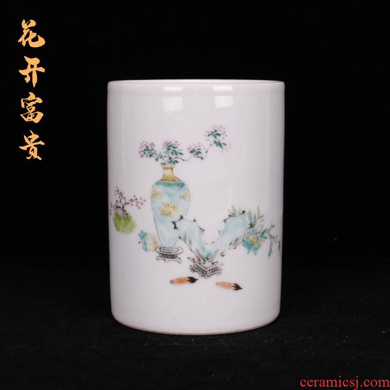 Jingdezhen archaize do old brush pot out watch Chinese style household decoration as antique antique four office furnishing articles