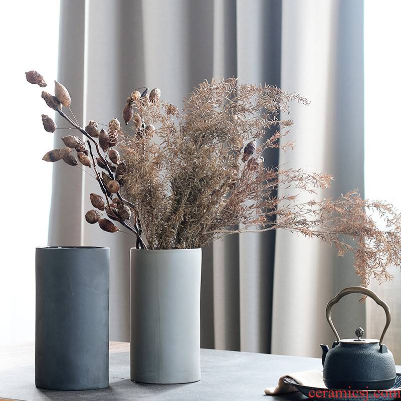Wabi-sabi aesthetic element lens bearing household adornment sitting room porch vase creative furnishing articles clear soup WoGuo arranging flowers