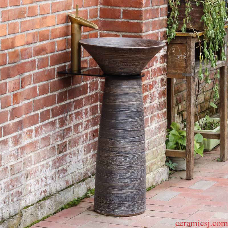 Lavabo ceramic basin of pillar type commode landing a body art restoring ancient ways small toilet balcony vertical column basin