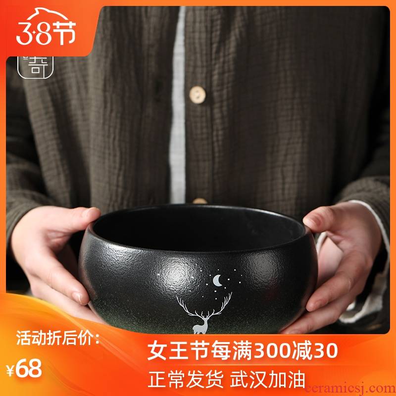 Ya xin company hall, black pottery tea wash your checking ceramic big kung fu tea set writing brush washer cup tea to wash to the zen tea move