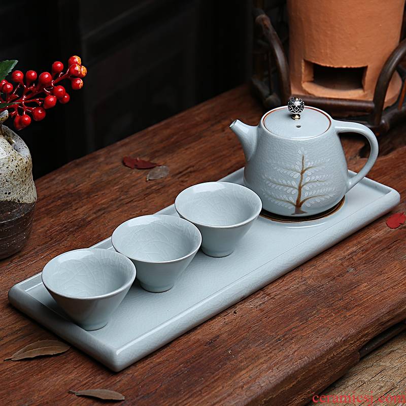 Your up tea set a pot of three cups sliced open Your porcelain ceramic dry tea set tea sets of kung fu tea cups